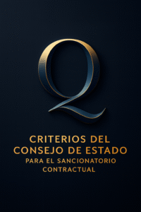 “Logo de JurisQualitas acompañando la noticia sobre los criterios del Consejo de Estado en sancionatorio contractual.”
